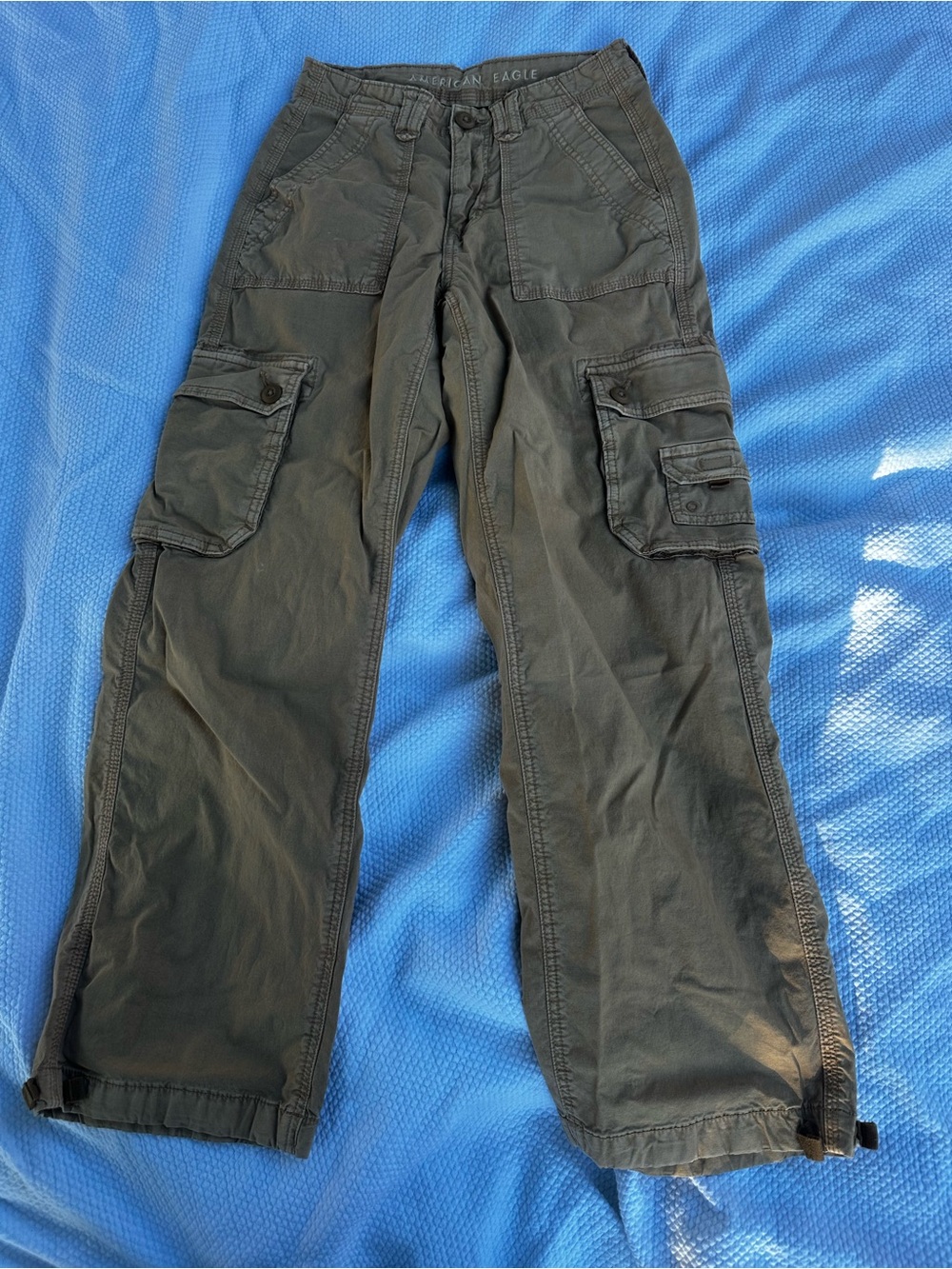 American Eagle Outfitters Men's Olive Green Cargo Pants